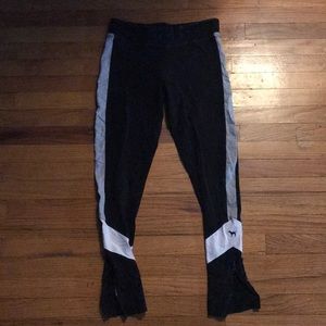 PINK Casual Gray & White Print Yoga Leggings